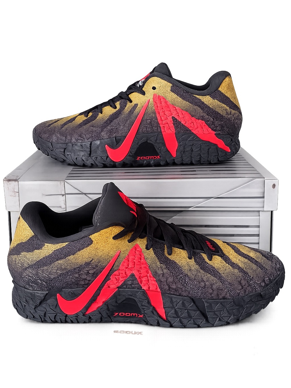 Nike JA 3  Basketball 🏀 Shoes — RAPTOR’S Black, Gold & Red Accents